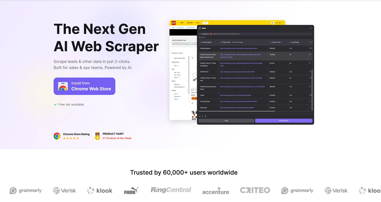 Thunderbit: AI Web Scraper - Scrape any website in 2 click.